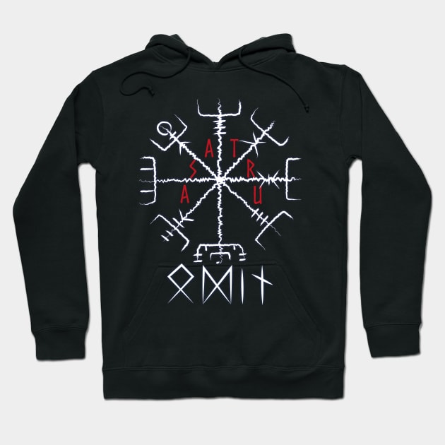 Vikings Norse Mythology Compass Pagan Asatru Magical Rune Hoodie by vikki182@hotmail.co.uk